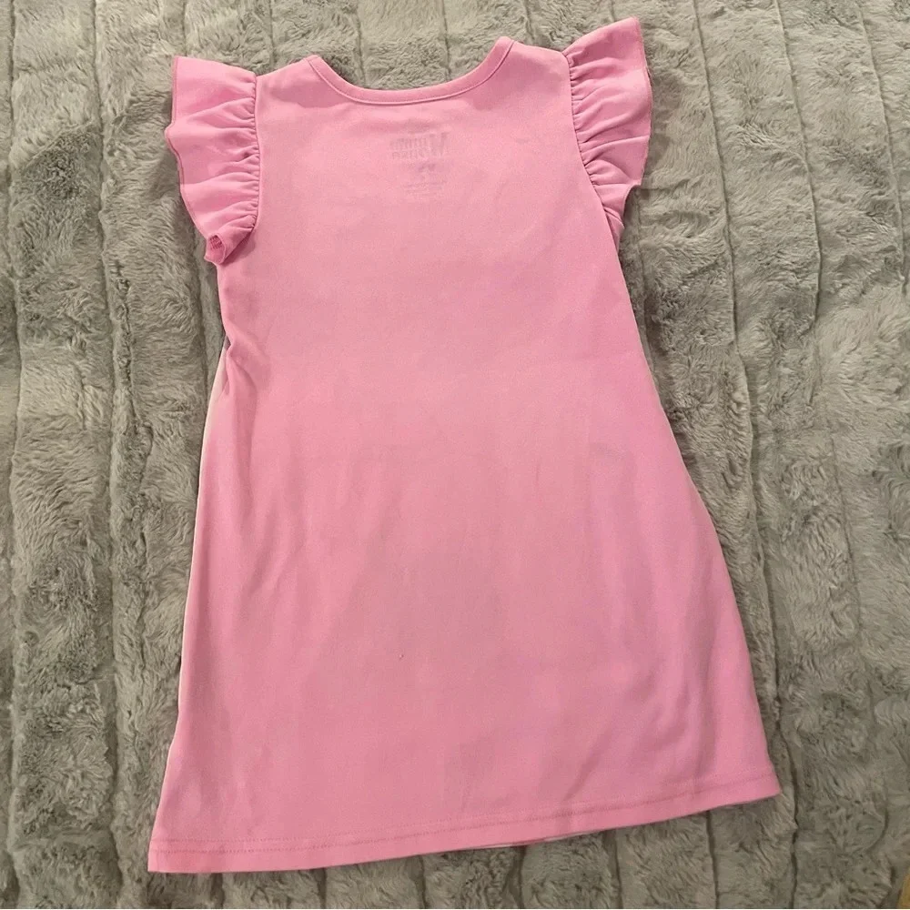 Disney Minnie Mouse Night Gown, Size 4, Pink, Polka Dots, Flutter Sleeves